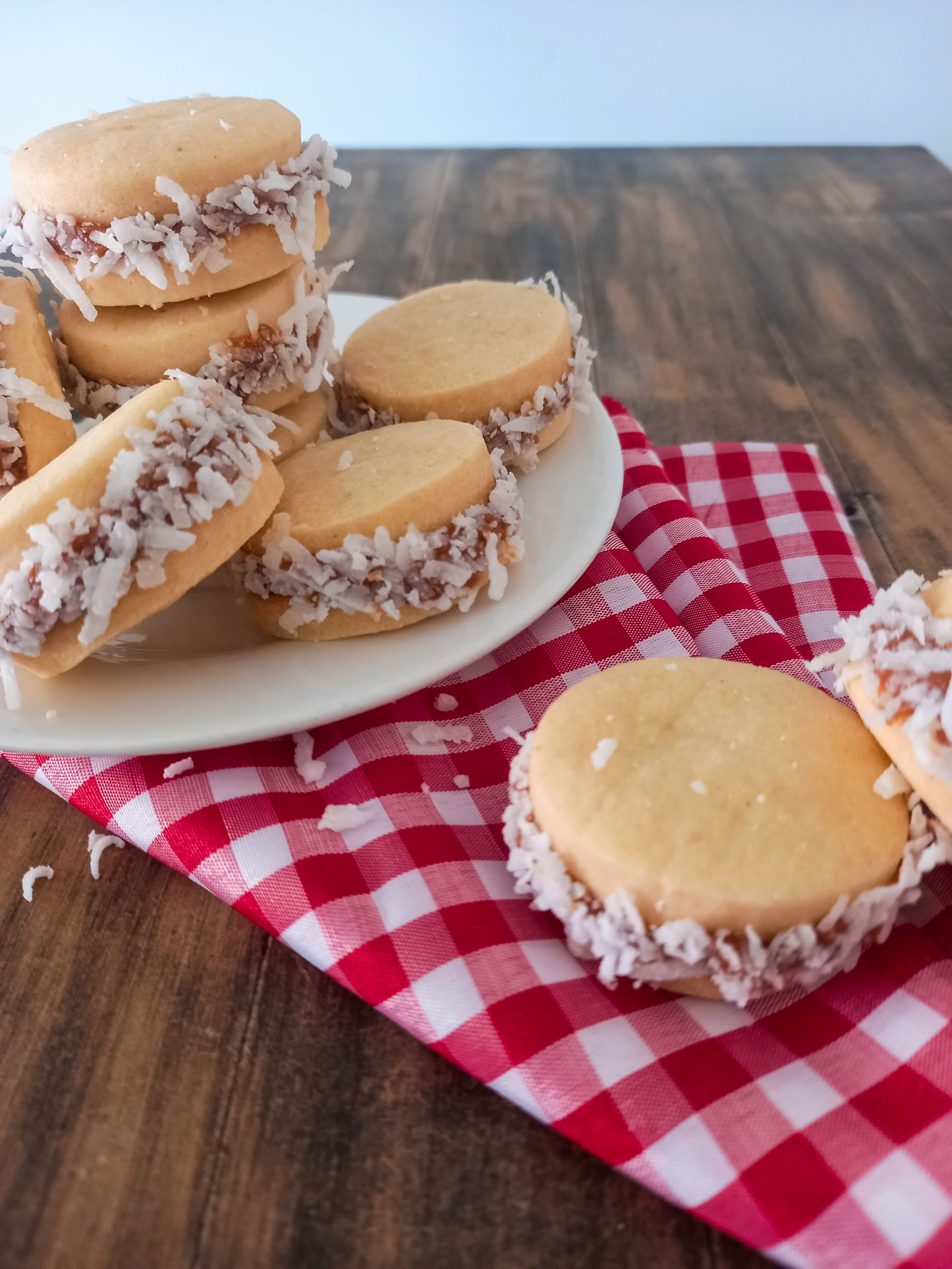 alfajores con arequipe y coco